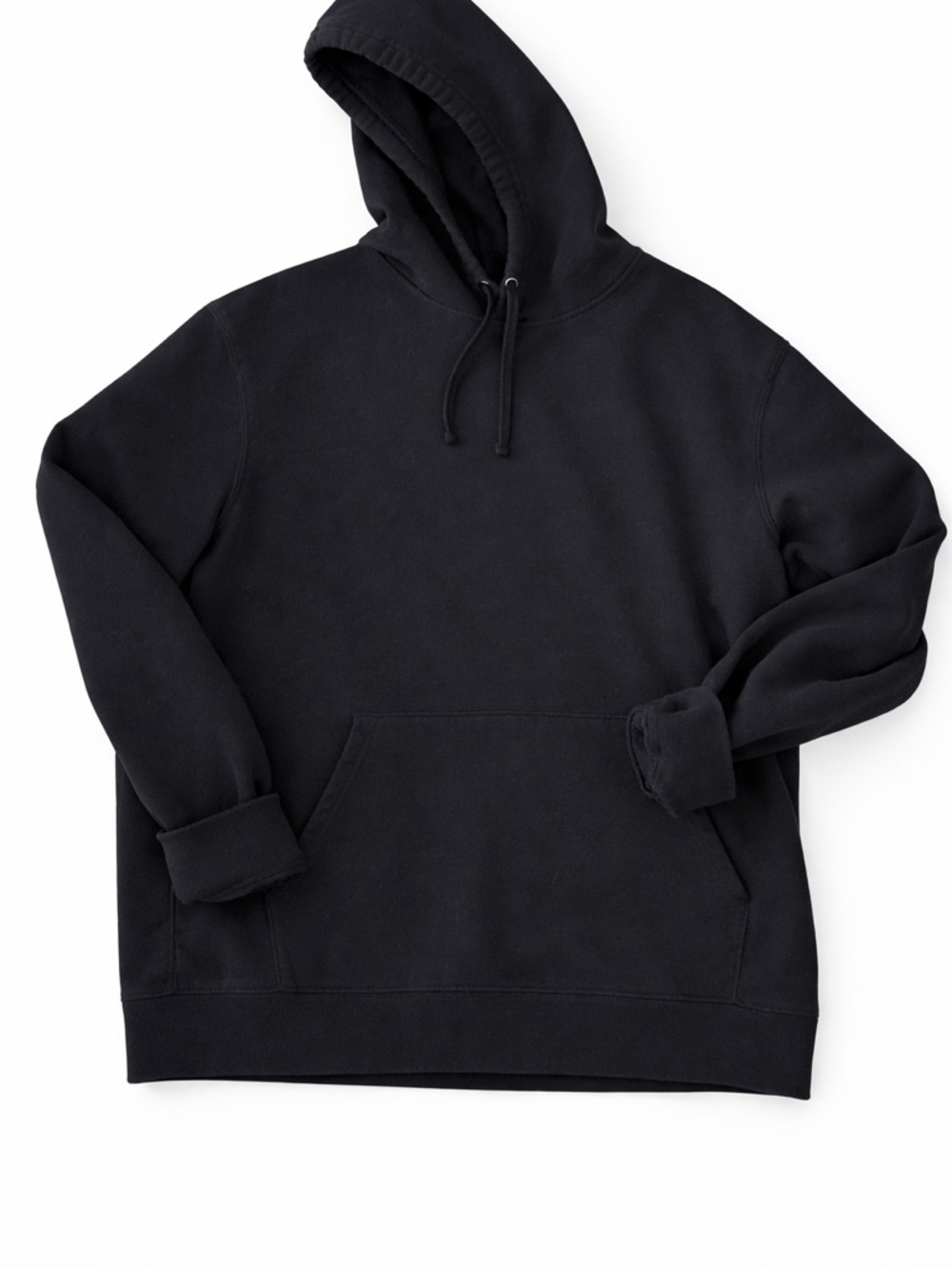 tek gear Men's Black Pullover Hoodie with Kangaroo Pocket